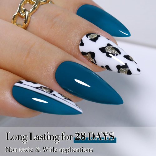 Double Rhythm 15ML Gel Polish Pure Sheer Same Color Same Bottle Soak Off Gel Polish Art Manicure Salon DIY at Home for Women (Blue-A1458)