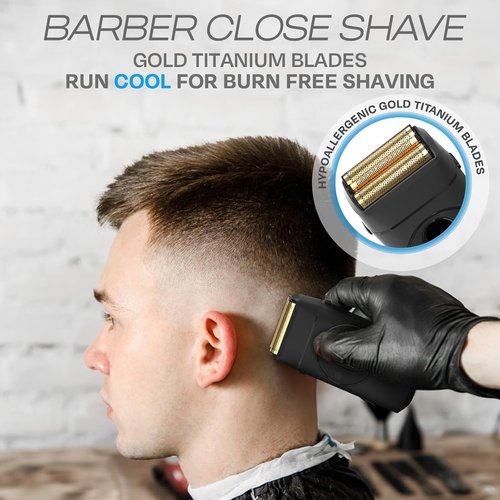 HUMMINGBIRD MK17 DualPro Foil Shaver & Beard Trimmer - Gold Titanium Blades, Turbo Shaving, USB-C Charging