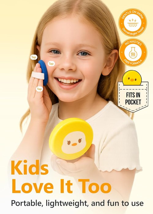 ATOPALM | Tok Tok Facial Sun Pact | Moisturizing SPF43 PA+++ Sunscreen | Ideal for Dry, Sensitive Skin | 15g Compact