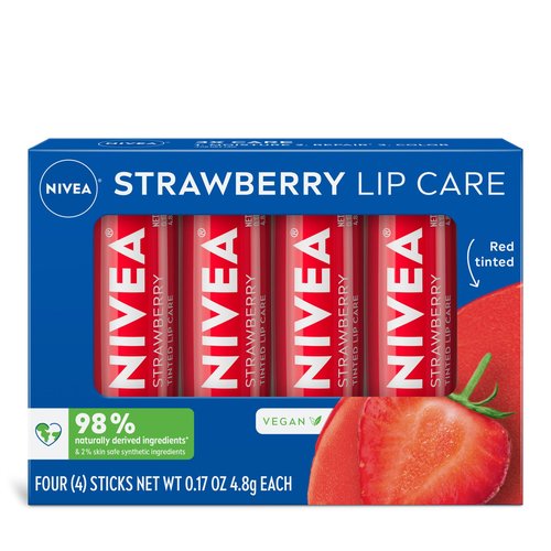 NIVEA Blackberry Pie Lip Balm, Nourishing Lip Care, Bridgerton Limited Edition Tinted Lip Balm with Blackberry Flavor and Shea Butter, 3-in-1 Moisture, Repair and Color, 0.17 Oz Stick