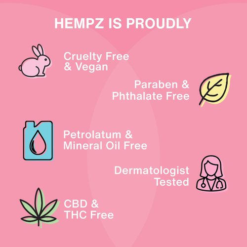 Hempz Mini Collagen-Infused Jasmine & Rose Body Moisturizer, 2.25 oz - Paraben-Free, Vegan, Cruelty-Free