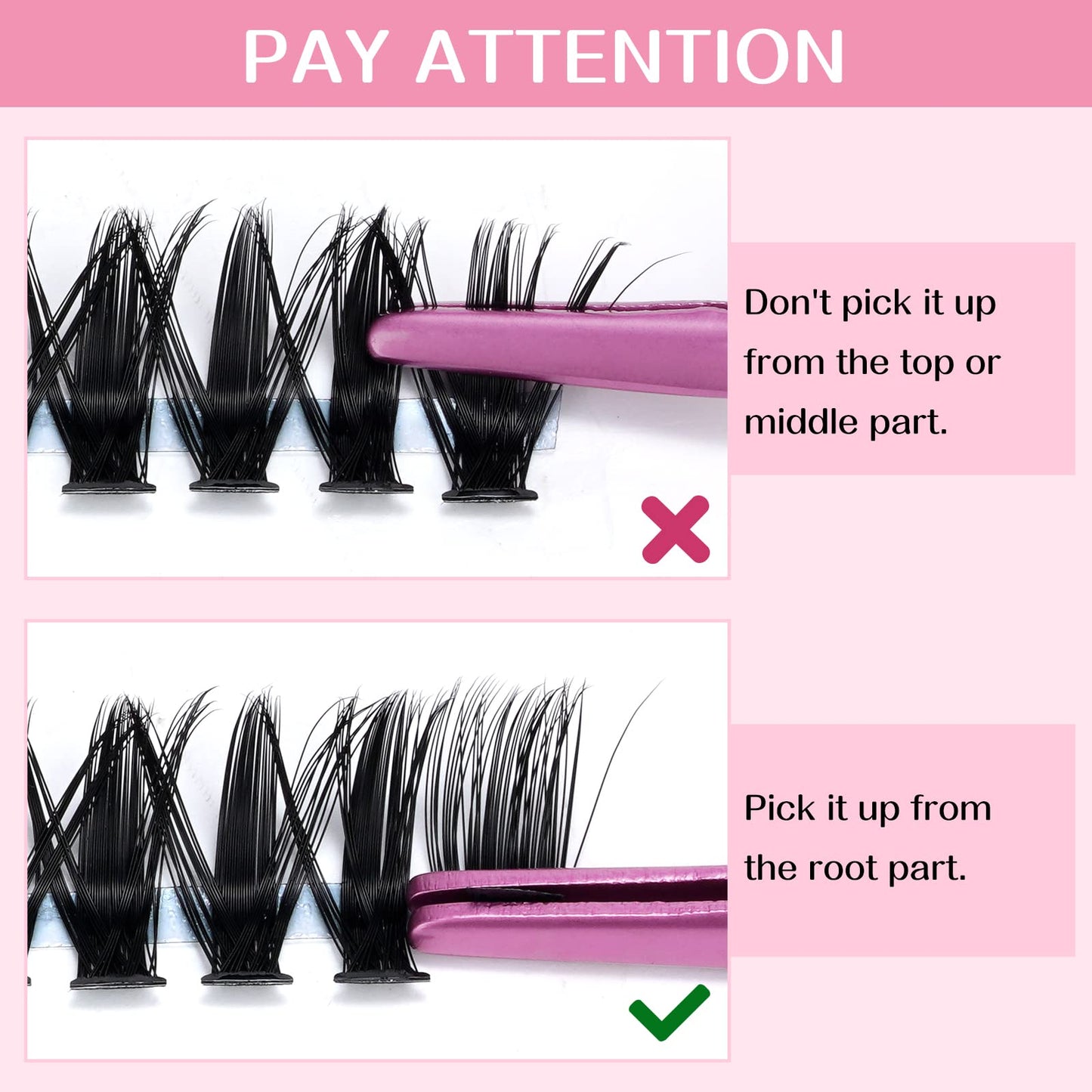 280 Pcs Individual Lashes 50D-C-0.07-16 Cluster Lashes C D Curl Wispy Lashes Bottom Lashes DIY Lashes At Home（50D-C-0.07-16）