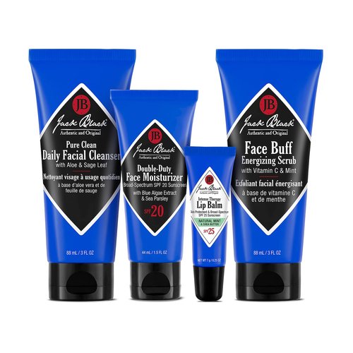 Jack Black Men's Skin Care Set - Ultimate Grooming Kit for Radiant Skin | Perfect Gift for Him