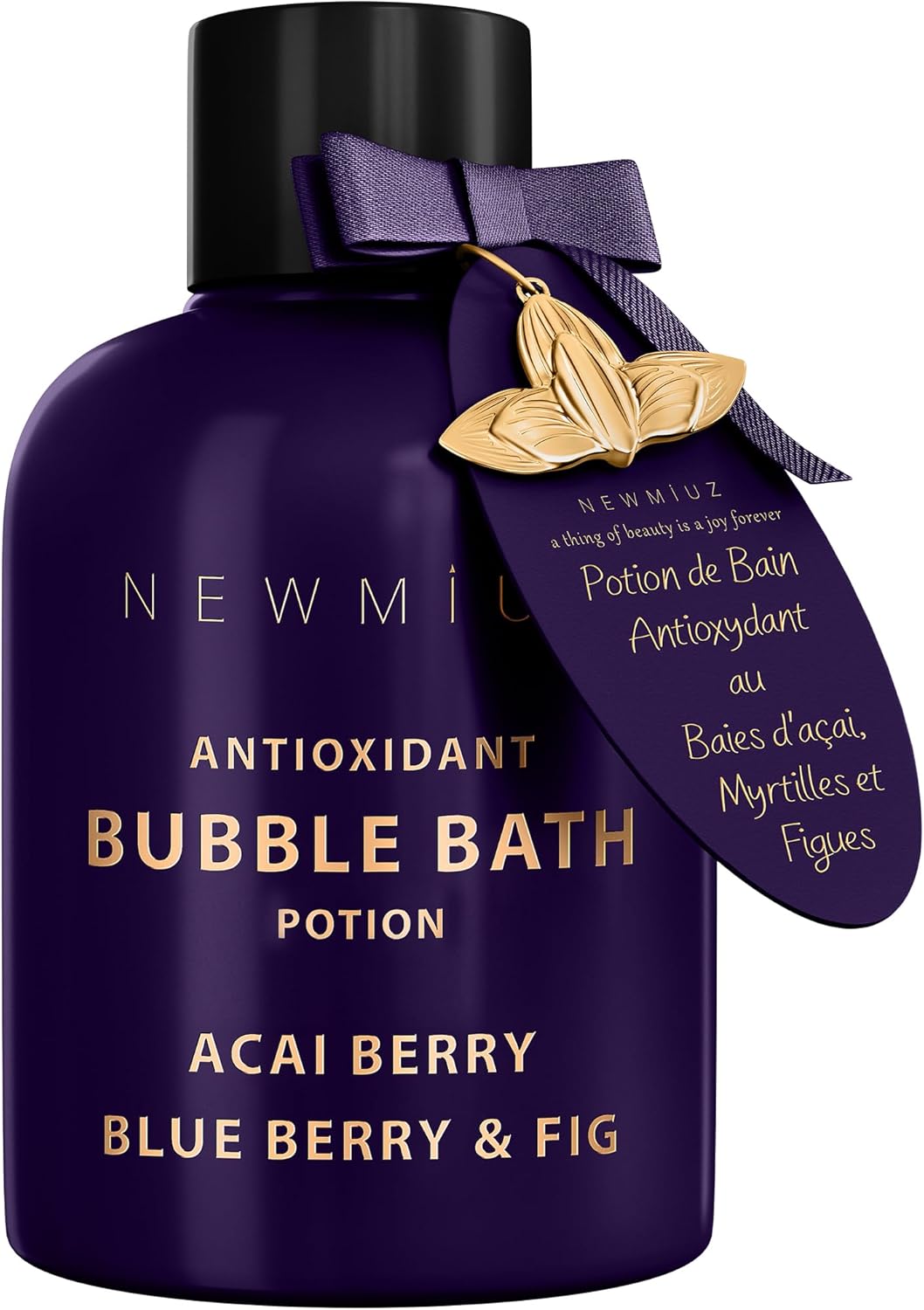 Skiennix Antioxidant Bubble Bath - Long-Lasting Foam with Acai Berry & Blueberry | Detox & Hydrate
