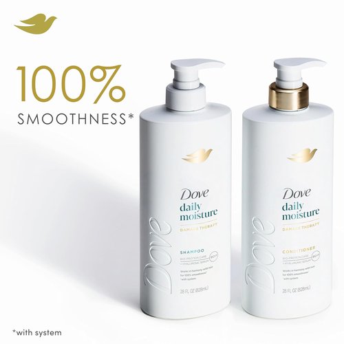 Dove Daily Moisture Conditioner - Hydrating Formula with Bio-Protein & Hyaluronic Serum | 28 Fl Oz