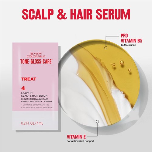 Revlon ColorSilk Demi Permanent Hair Color Kit - Glossy Shine & Care Serum, 6G Light Golden Brown, 4.5 fl oz
