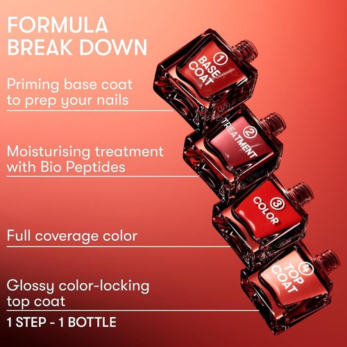 Nails Inc. Gel-Like Nail Polish - 4-in-1 Base Coat, Treatment & Top Coat - Long Lasting, Glossy Finish, 0.47 Fl Oz