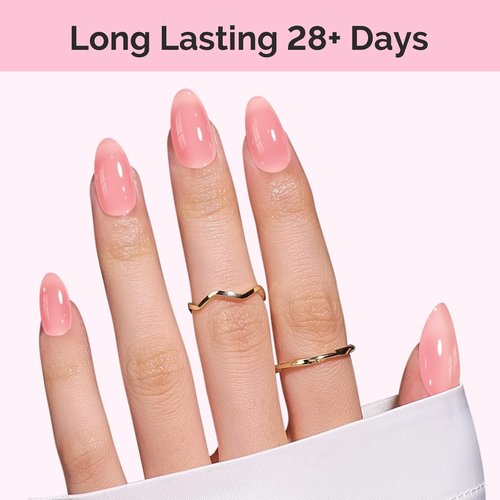 MelodySusie Gel Nail Polish - Rose Pink Milky Soak Off UV LED Light Cure | 0.5 Fl. Oz for DIY Nail Art