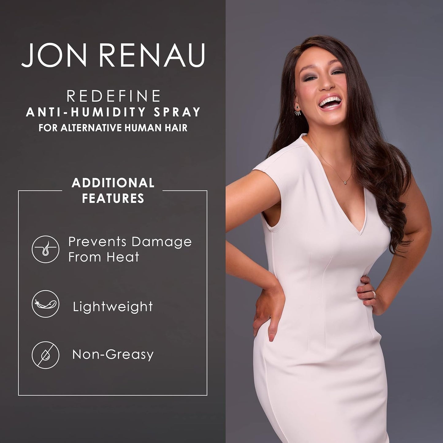 Jon Renau Anti-Humidity Hair Shield Spray | 8.5 Fl Oz for Frizz Control and Shine