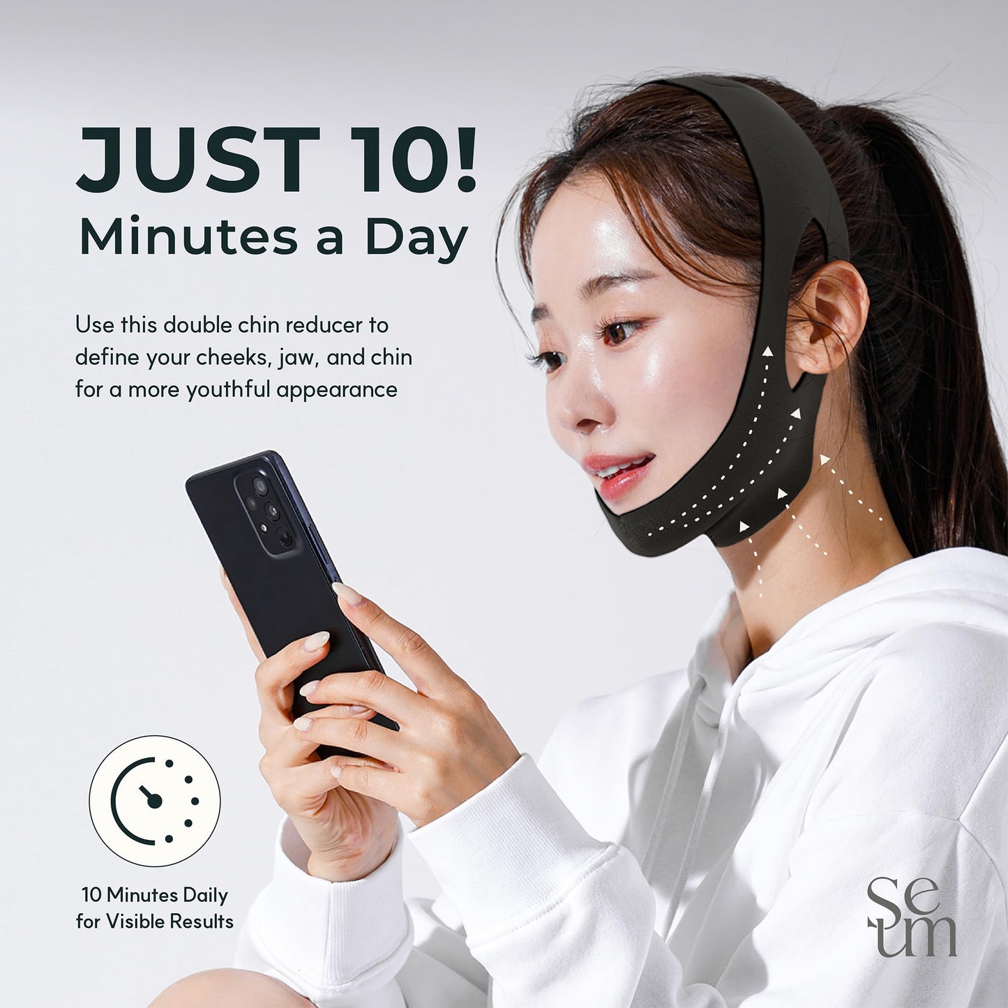 SEUM K-Beauty Korean V Line Lifting Band – Double Chin Strap,Face Lift Device,Jawline Shaper, V Line Lifting Mask,Jaw strap,Chin strap for sleeping,Best Face lifting device,Facelift device