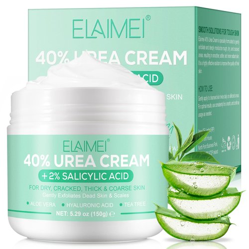 Jiugonggang 40% Urea Cream with 2% Salicylic Acid for Dry Cracked, Feet/Heel Cream Moisturizer for Dry Cracked Heel, Knees, Elbows, Hands, Callus Remover, Callus Remover,Feet Repair Cream, 5.3 Oz