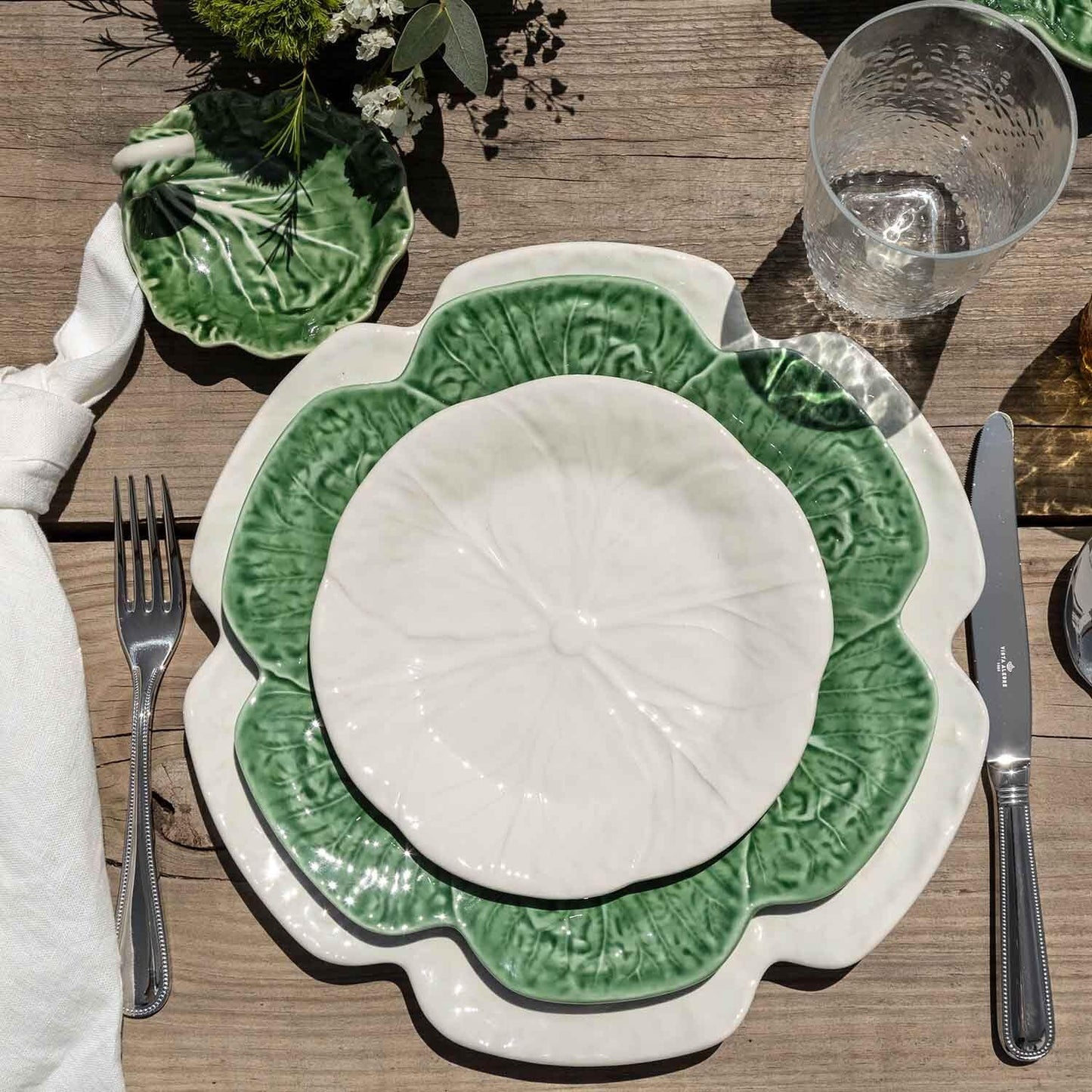 Cabbage Dinner Plates - Elegant Set of 2 for Stylish Dining | Perfect for Everyday Use