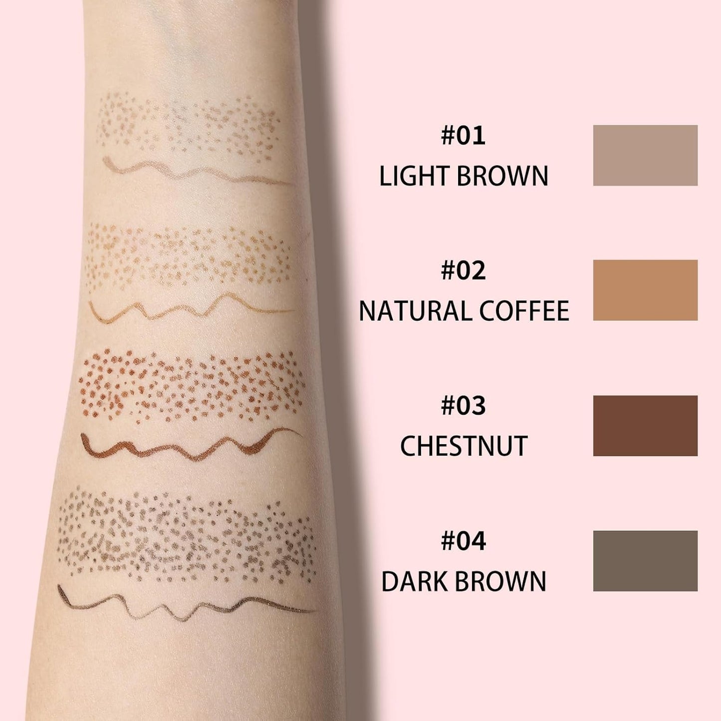 UCANBE Dual-Ended Freckle Pen & Stamp - Waterproof, Smudge-Proof Makeup for Long-Lasting Faux Freckles (Light Brown & Chestnut)