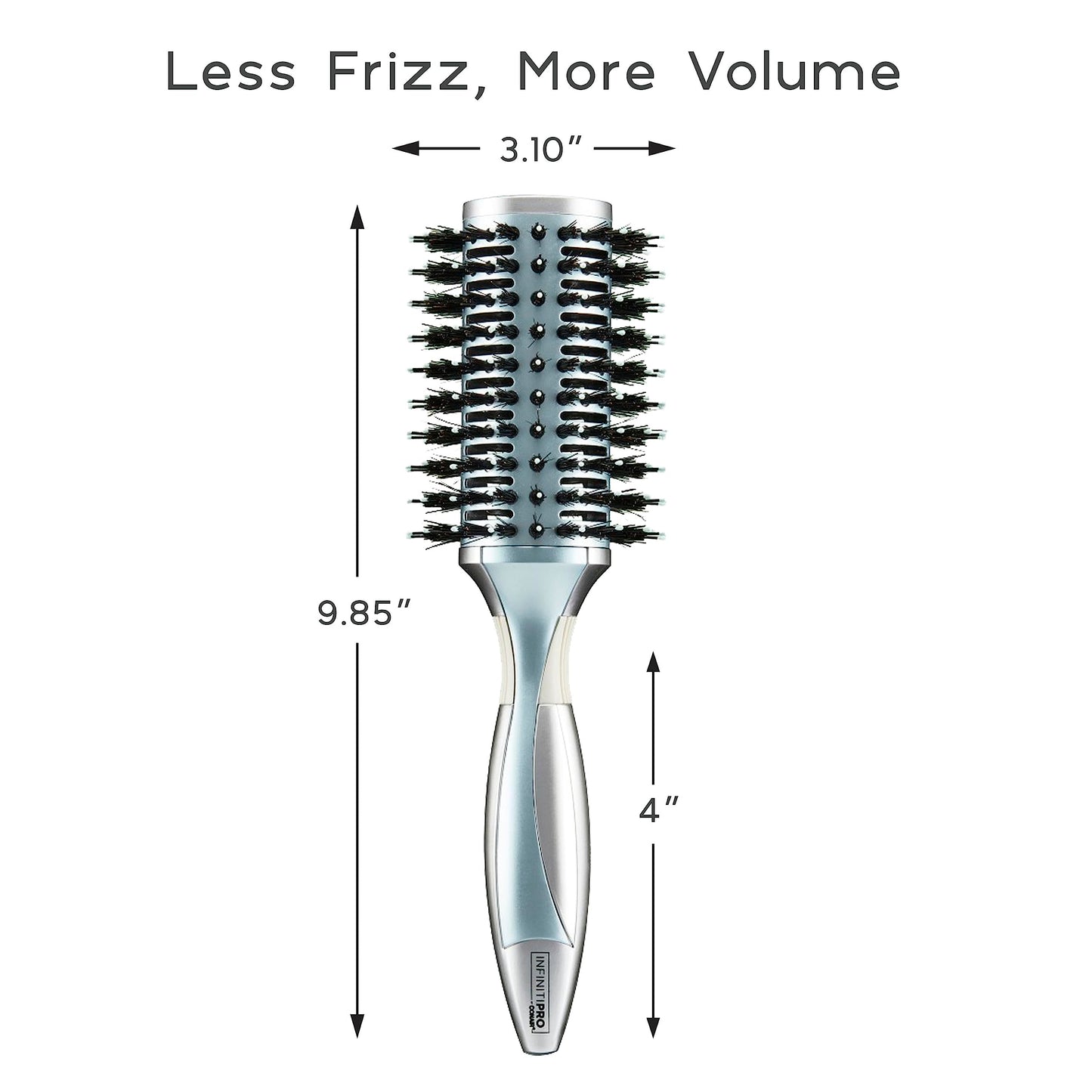 Conair InfinitiPro - Hair Brush - Icy Blue Round Brush for blow out - Detangling Brush - Reduces Frizz and Adds Volume - Blow Dryer Brush - Smoothwrap Series