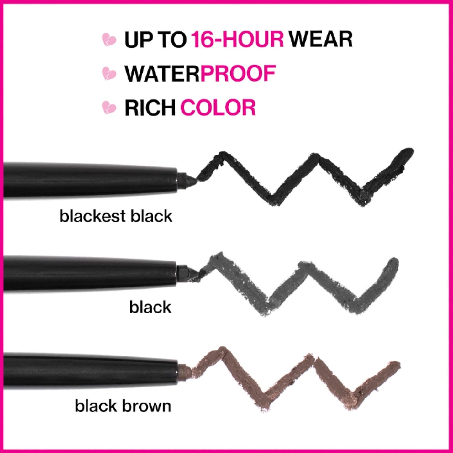 Wet n Wild Mega Last Gel Eyeliner - Waterproof, Ultra Pigmented, 16-Hour Smudge-Proof | Charcoal