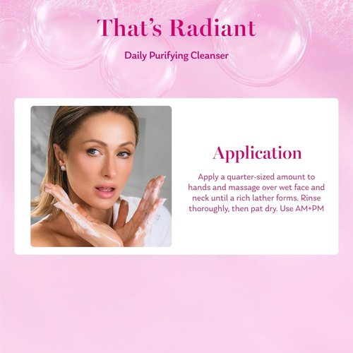 Parivie Radiant Daily Purifying Cleanser - Gel-to-Cream Face Wash with BHA & Ceramides - 5 fl oz