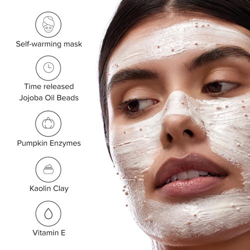 DRMTLGY Pumpkin Enzyme Face Mask - Gentle Exfoliating Treatment with Jojoba Beads | 5.5 oz, 2 Pack