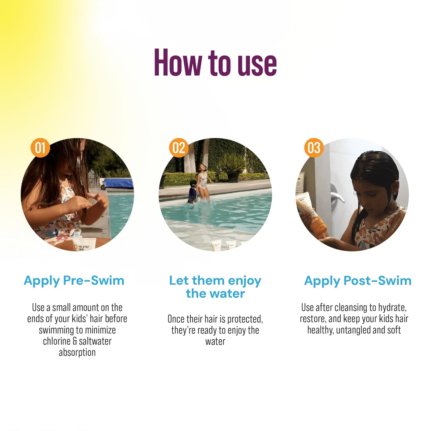 TRIHARD Kids Hair & Body Protection Essentials - 3-in-1 Shampoo, Conditioner & Body Wash for Sensitive Skin