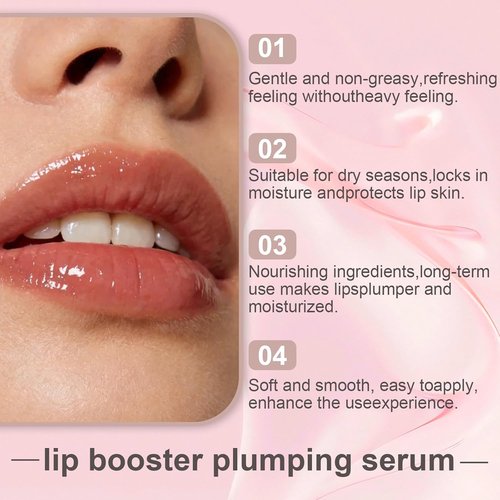 Glovera Labios Carnosos Lip Booster Serum - 24-Hour Volumizing & Hydrating Gloss for Dry Lips