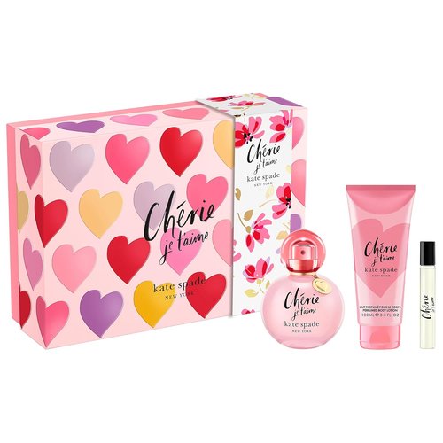 Kate Spade New York Cherie Je T'aime Eau de Parfum Gift Set - 3 Piece with Body Lotion & Purse Spray