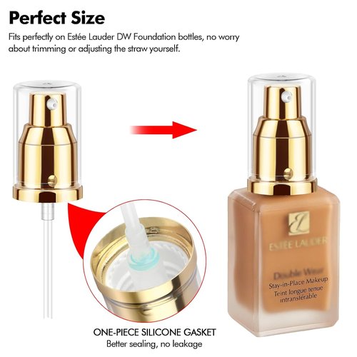 Estee Lauder Foundation Pump - Makeup Pump for Double Wear Foundation | 2 Pack in Gold