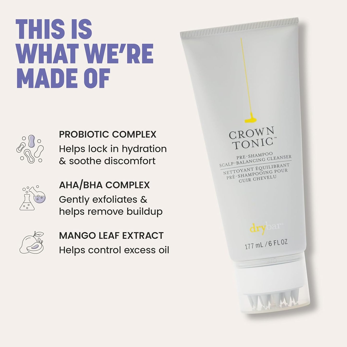 Crown Tonic Pre-Shampoo Cleanser - Scalp-Balancing Formula for Healthy Hair