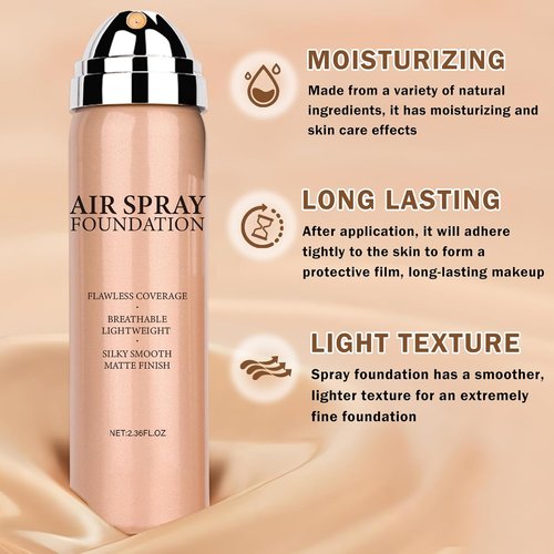 AIUEO Magic Minerals Airbrush Foundation - Silky Mist Spray for Flawless Finish | Perfect for Mature Skin