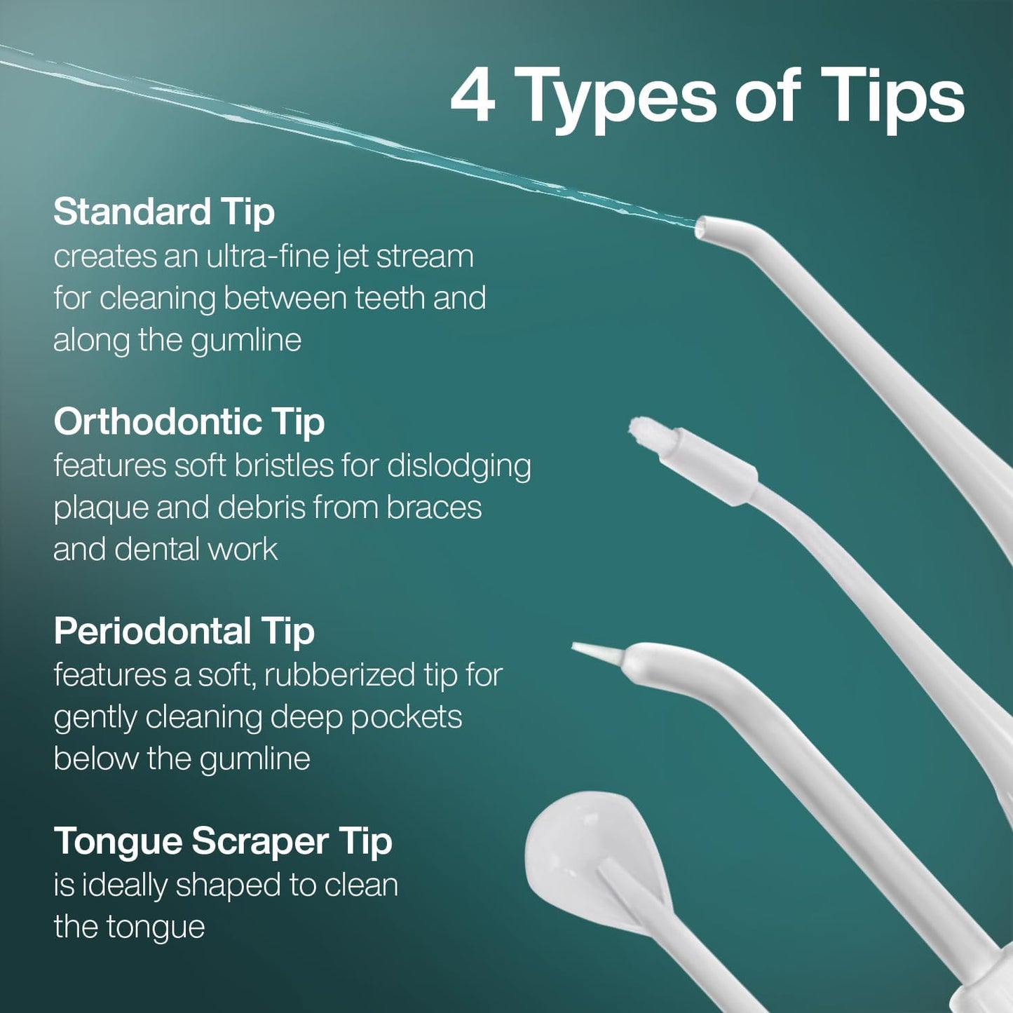 AquaSonic Water Flosser - Cordless Rechargeable Oral Irrigator for Teeth Cleaning | 5 Jet Tips, Waterproof