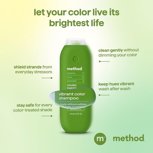 Method Color Protect Shampoo - Mindful Matcha Formula for Color-Treated Hair | Sulfate-Free, 14 oz