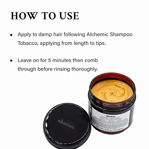 Davines Alchemic Conditioner - Color Depositing Cream for Light Brown & Medium Brunette Hair | Hydrates & Intensifies with Jojoba Oil, 8.45 Fl Oz
