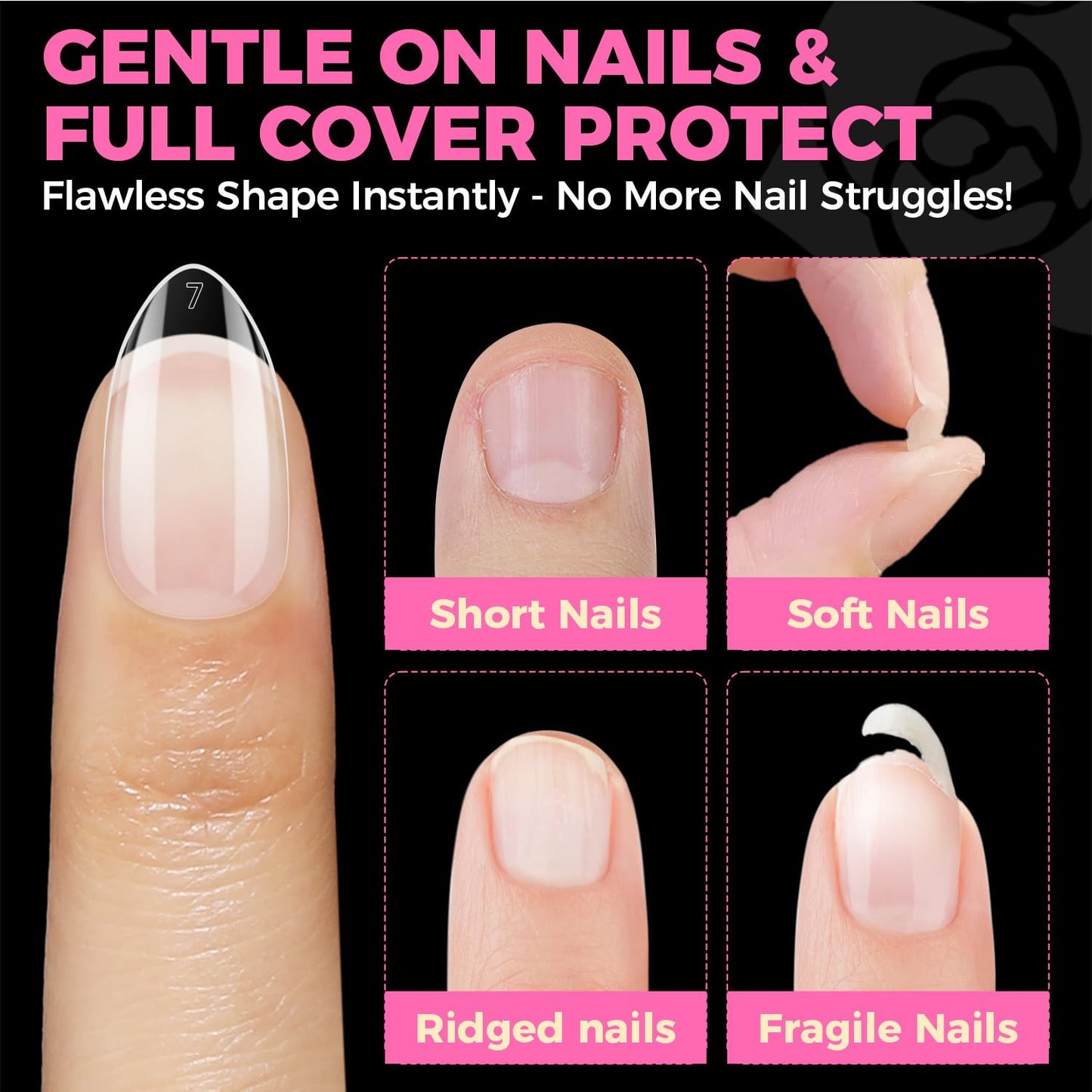UNA GELLA Gel Nail Glue, Solid Nails Gl ue Gel 40g Lamp Curing Needed Soak Off G LUE Strong Nail G LUE G el for Acrylic Fake Nails Tips Extension Press On Nails for Gelly Tips