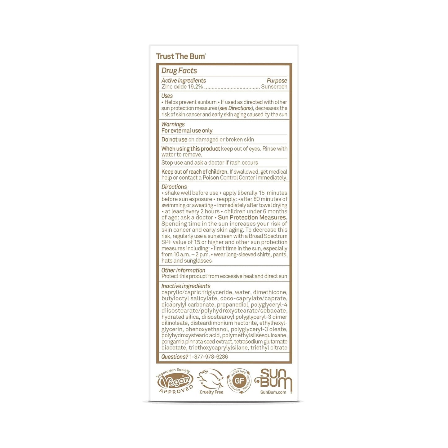 Sun Bum Mineral SPF 30 Face Sunscreen Lotion - Fragrance-Free Moisturizing Protection - Travel Size 1.7 oz