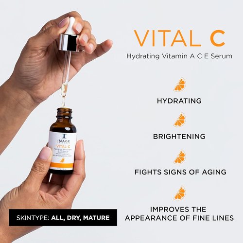 IMAGE Skincare VITAL C Serum - Hydrating Vitamin A, C & E Complex for Brightening | 1 fl oz