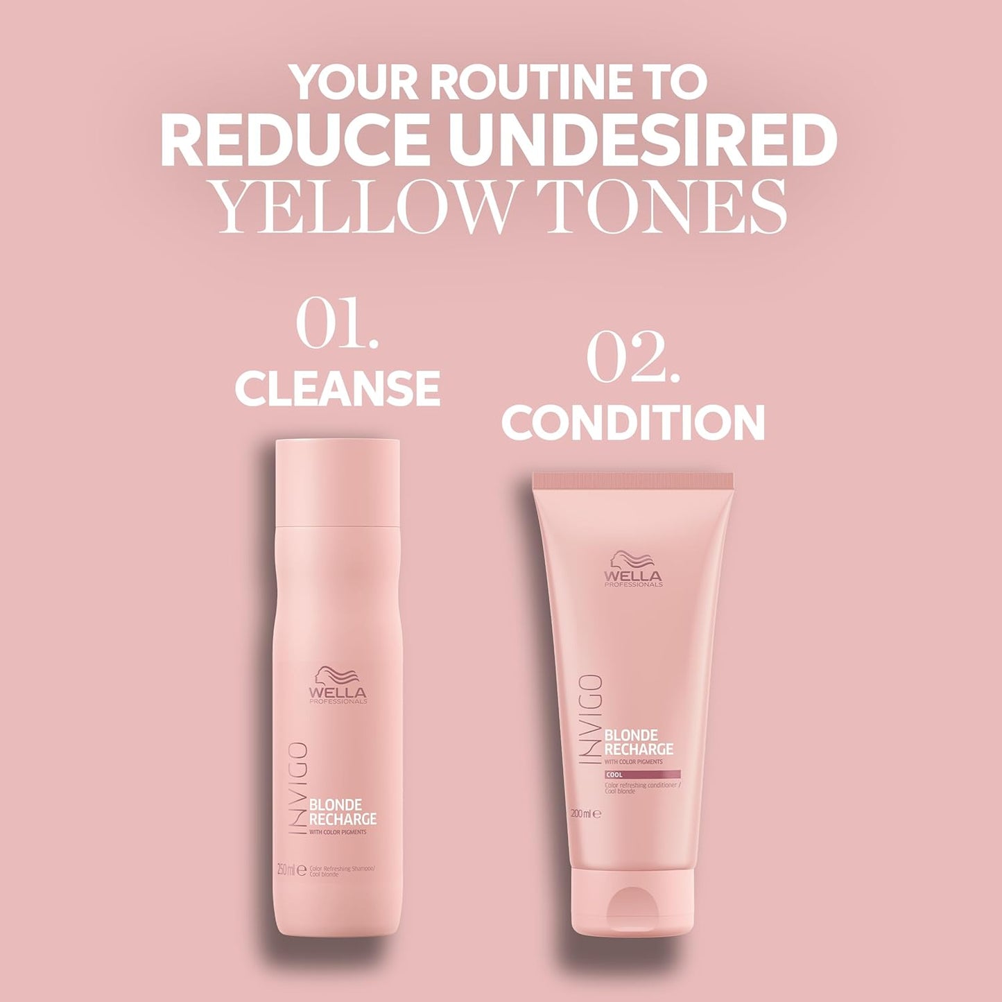 Wella Professionals INVIGO Blonde Recharge Cool Shampoo - Revitalize Blonde Hair | 10.1 oz