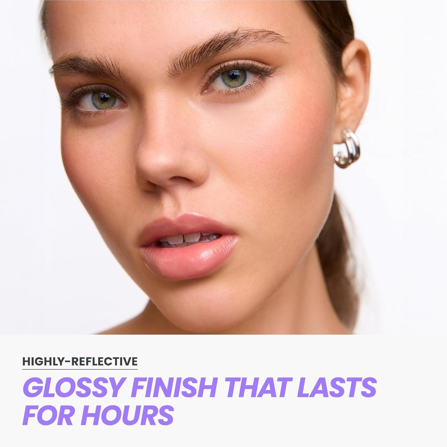 Wonderskin Lip Gloss - Hydrating Clear Glitter Blading Top Gloss for High Shine Finish