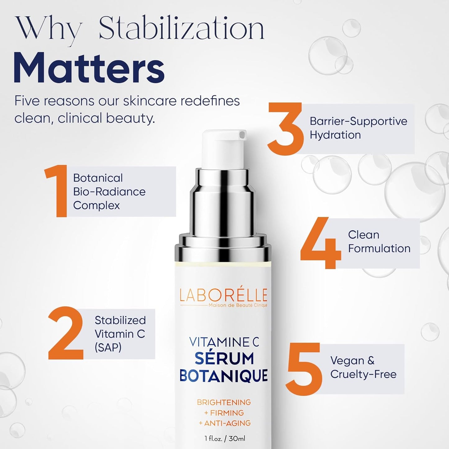 Skiennix Vitamin C Serum - Brightening & Hydrating Dark Spot Corrector with Vitamin E & Hyaluronic Acid (1 fl oz)