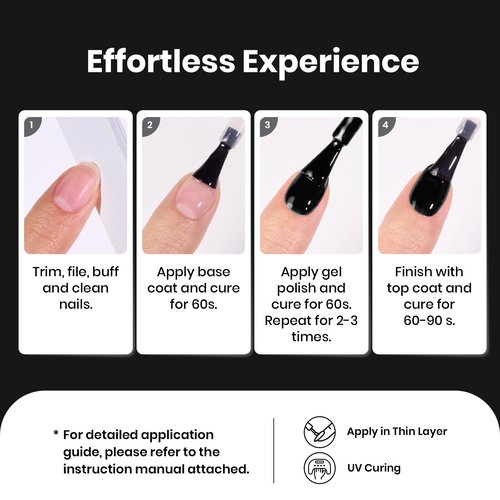 Beetles Black Gel Nail Polish -15ml Audrey Black Gel Polish Soak Off UV LED Needed Nail Art Manicure Salon DIY Design at Home Gifts for Woman