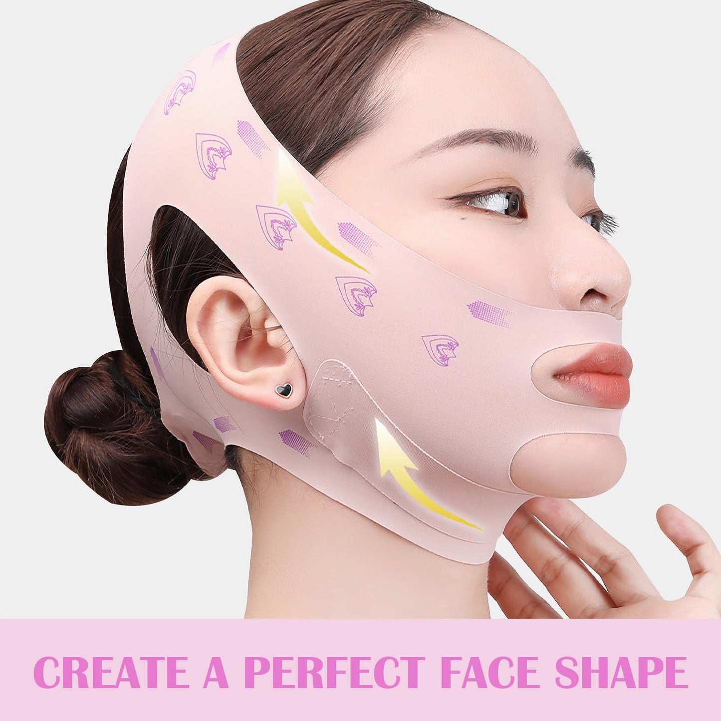 Reusable Chin Strap for Women Breathable and Comfortable Adjustable V Line Lifting Mask