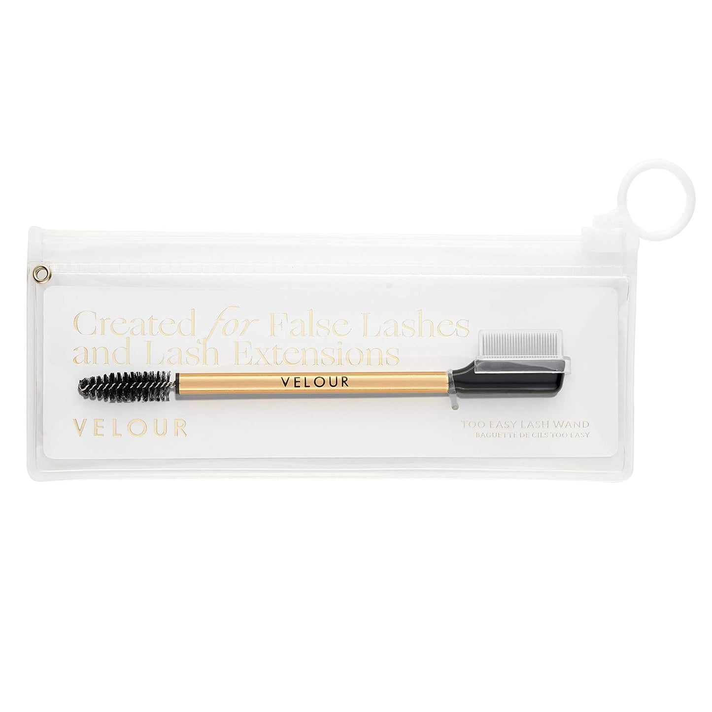 Velour Too Clean Lash Wand - 2-in-1 Eyelash Cleansing Brush for Lashes & Brows | Perfect for Extensions