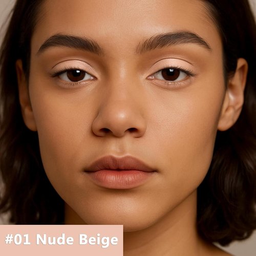Matte Liquid Eyeshadow - Long-Lasting Waterproof Formula | High-Pigment Buildable Cream Makeup in 01 Nude Beige