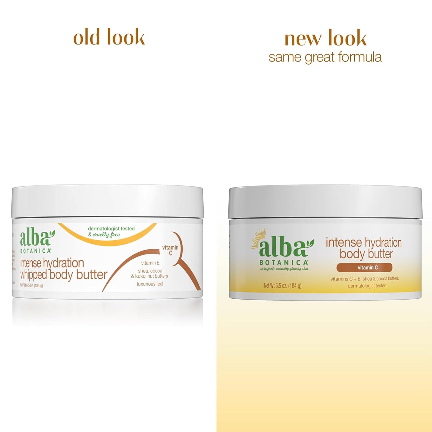 Alba Botanica Whipped Body Butter - Intense Hydration with Shea, Cocoa & Kukui Nut Butters | 6.5 Oz