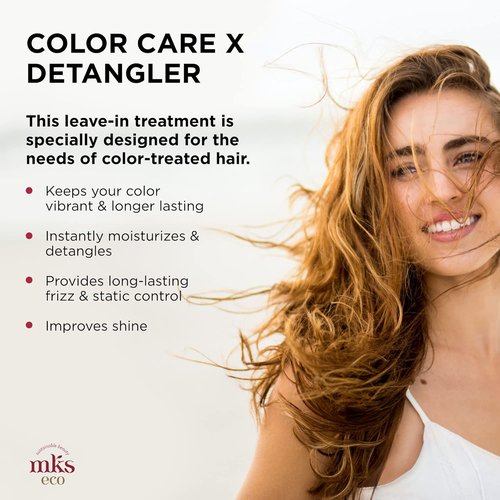 MKS Eco Color Care Leave-In Treatment | Sunflower Scent - 4 Fl Oz - Enhances Shine & Controls Frizz with Argan & Hemp Oil - Vegan & Cruelty-Free
