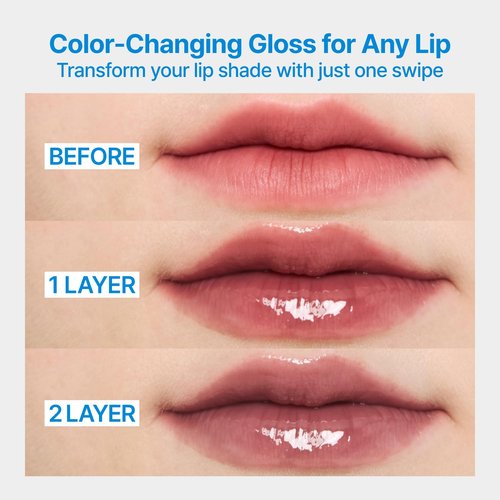 Fwee 3D Changing Gloss - Color-Changing Lip Gloss for Layering & Plumping | 5.3g, Clear