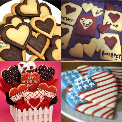 Heart Cookie Cutter Set,9 Piece Heart Shapes Stainless Steel Cookie Cutters Mold for Cakes Biscuits and Sandwiches,0.98"/1.45"/1.57"/1.96"/2.04"/2.32"/2.75"/3.18"/3.74" Assorted Sizes