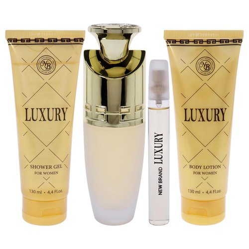 New Brand Luxury - Women's 4 Pc Gift Set with 3.3oz EDP Spray, Shower Gel & Body Lotion
