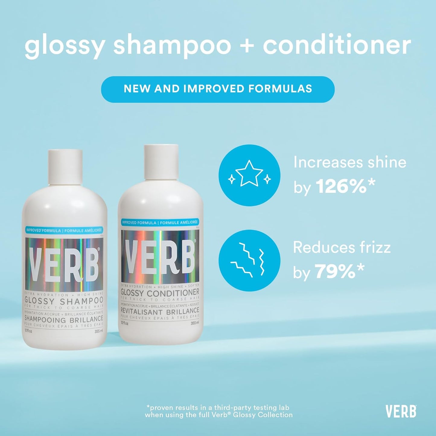 VERB Glossy Conditioner - Conditions & Detangles While Adding High Shine for Thick, Coarse Hair - Vegan & Sulfate-Free