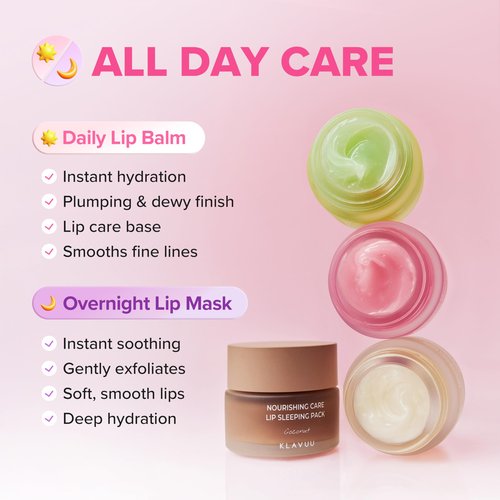 Klavuu Lip Mask Sleeping Pack (0.7oz) – Overnight Deep Hydrating Korean Lip Balm Treatment for Very Dry, Chapped Lips | Lip Lightening & Plumping with Instant Hydration | Gentle Exfoliating (Vanilla)