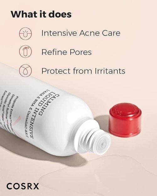 COSRX Acne Calming Liquid - AHA & BHA Toner for Acne Prone Skin | 4.22 fl. oz / 125ml, Paraben-Free