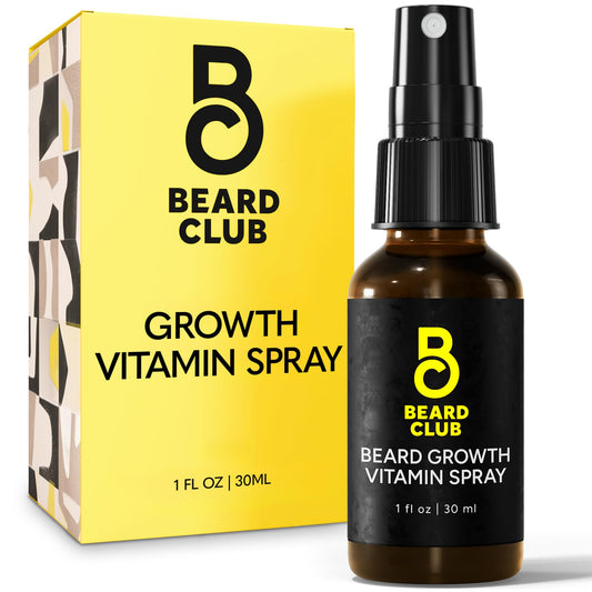 Beard Club Vitamin Spray for Facial Hair Growth - Natural Formula for Fuller, Thicker Beard, Easy-to-Use, Nourishing & Soothing for All Beard Types & Skin