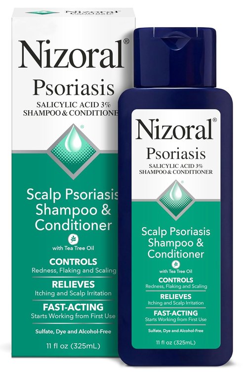 Nizoral Psoriasis Shampoo & Conditioner - Gentle Scalp Treatment for Itching & Flaking | 11 Oz